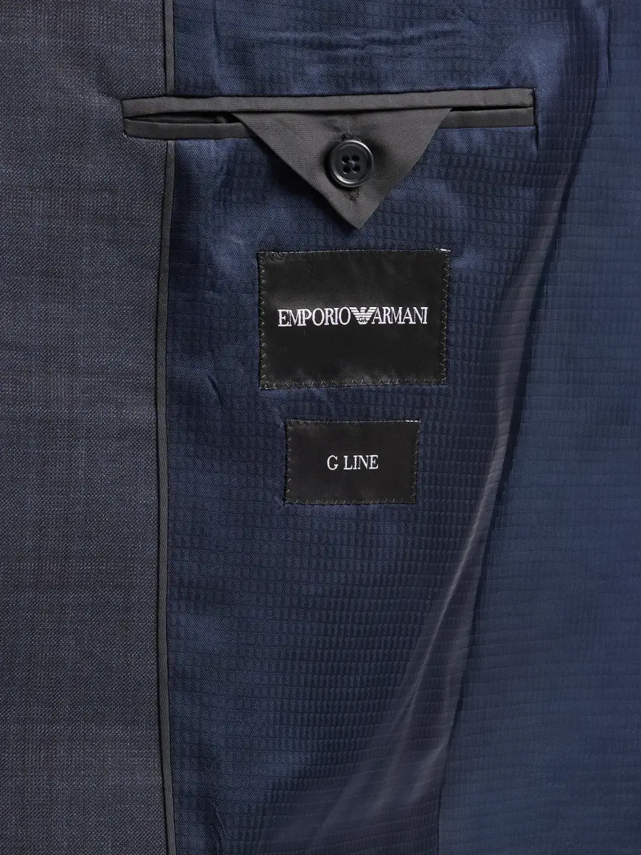 Emporio Armani Men's Plaid Wool Single-Breasted Suit | Thumbnail 7 Emporio Armani Men's Plaid Wool Single-Breasted Suit | Thumbnail 7