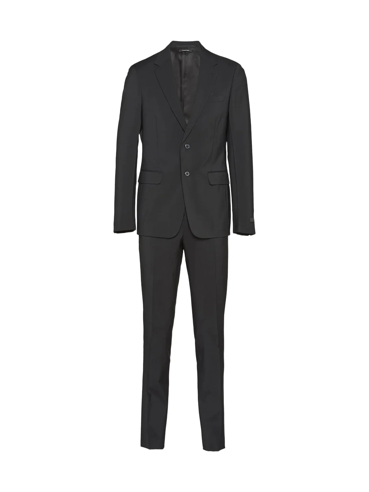 Prada Men's Single Breasted Wool and Mohair Suit - Black