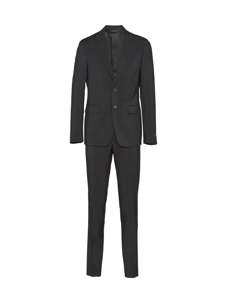 Men's Single Breasted Wool and Mohair Suit