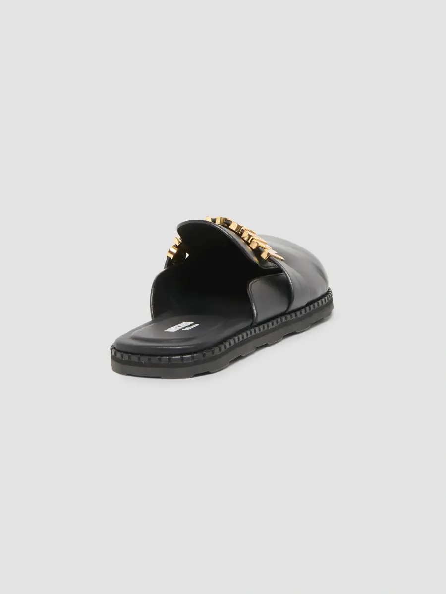 MOSCHINO Men's Logo Faux-Leather Mules | Thumbnail 2