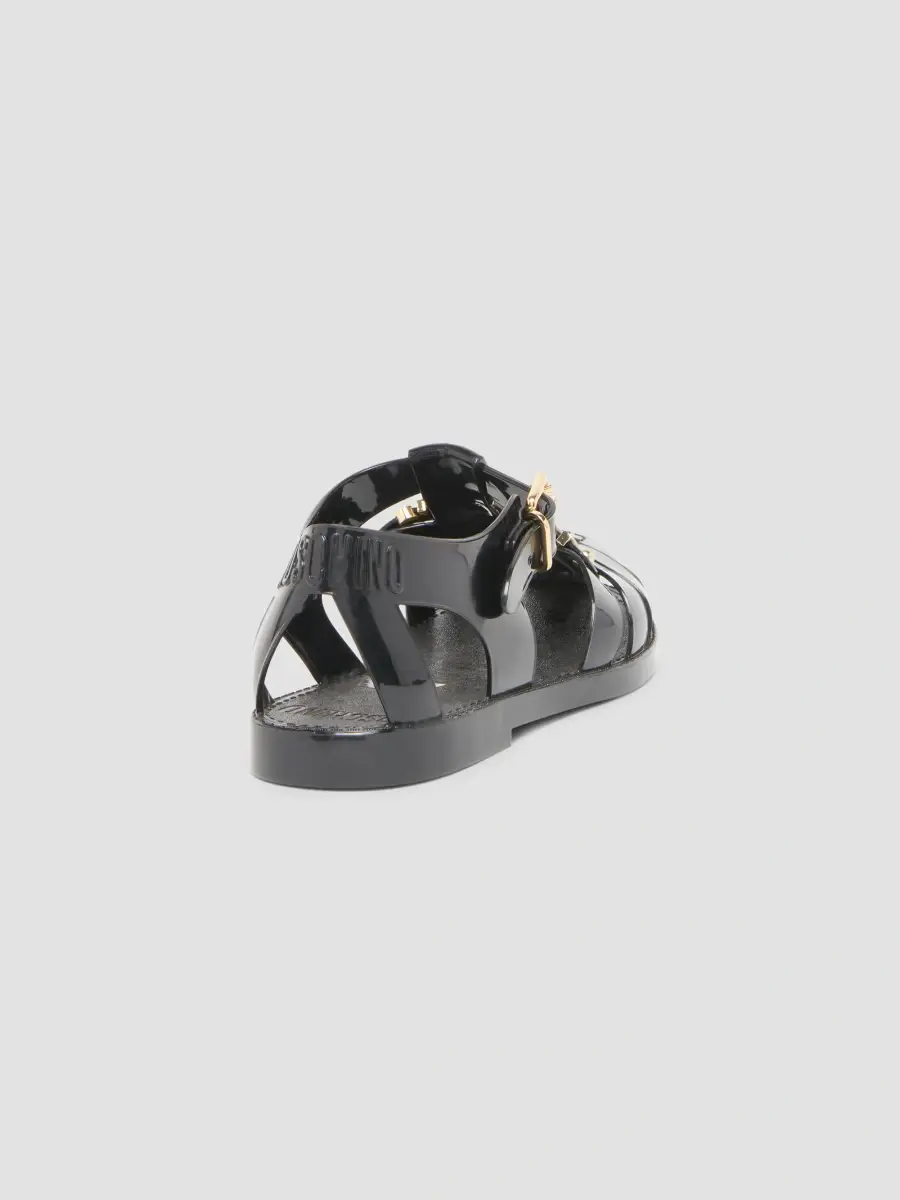 MOSCHINO Men's Logo Jelly Fisherman Sandals | Thumbnail 2 MOSCHINO Men's Logo Jelly Fisherman Sandals | Thumbnail 2