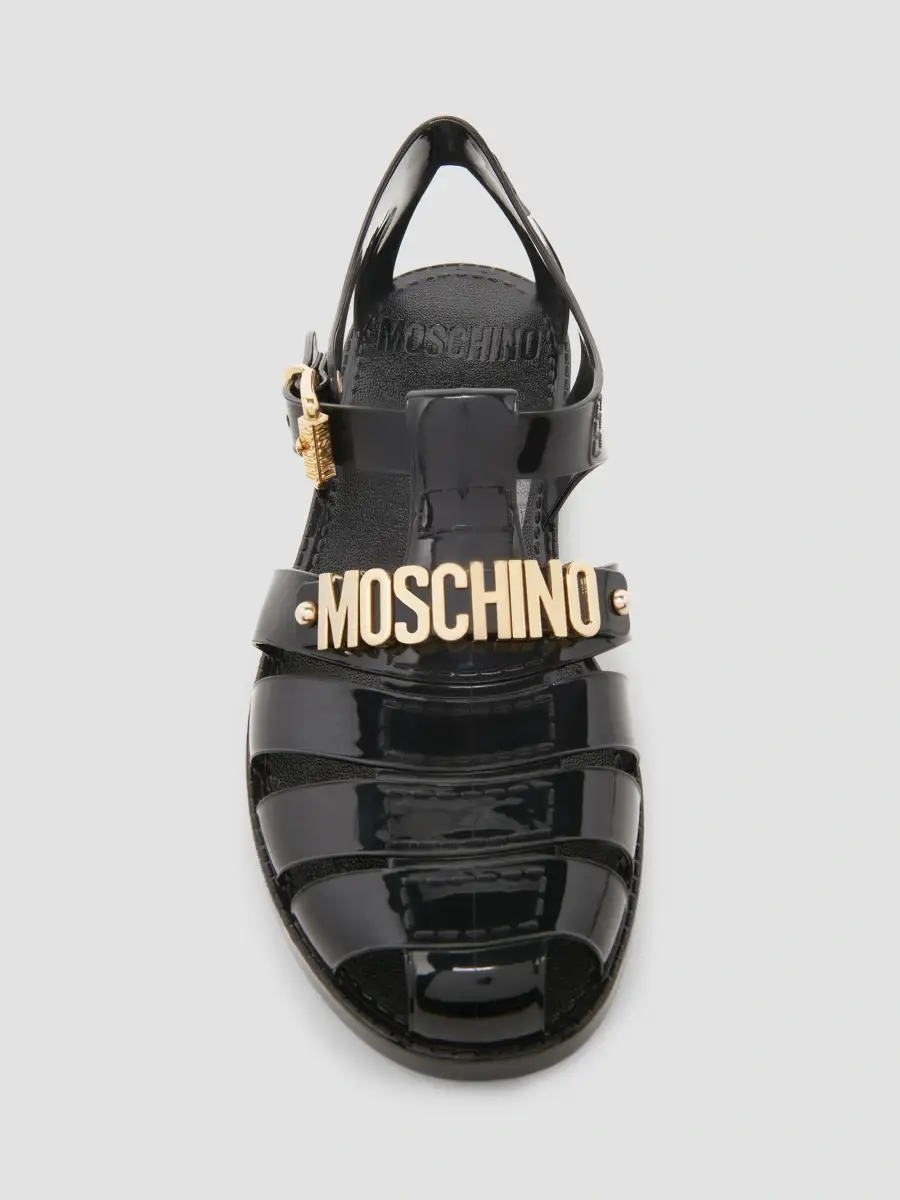 MOSCHINO Men's Logo Jelly Fisherman Sandals | Thumbnail 3 MOSCHINO Men's Logo Jelly Fisherman Sandals | Thumbnail 3