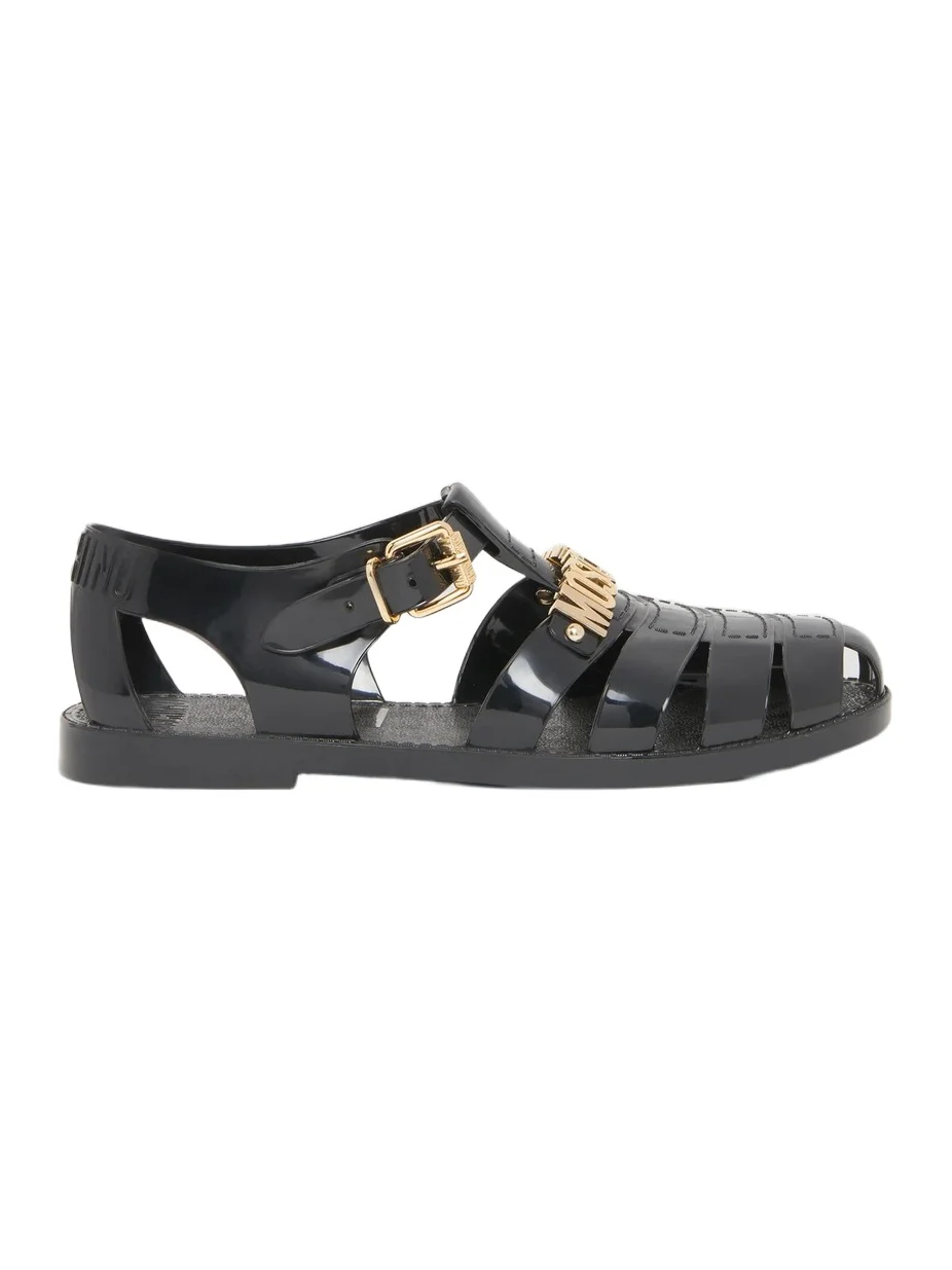 MOSCHINO Men's Logo Jelly Fisherman Sandals
