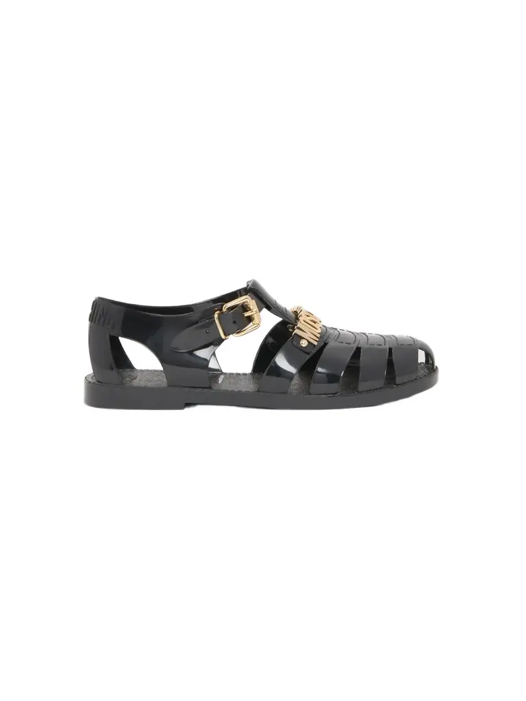 MOSCHINO Men's Logo Jelly Fisherman Sandals
