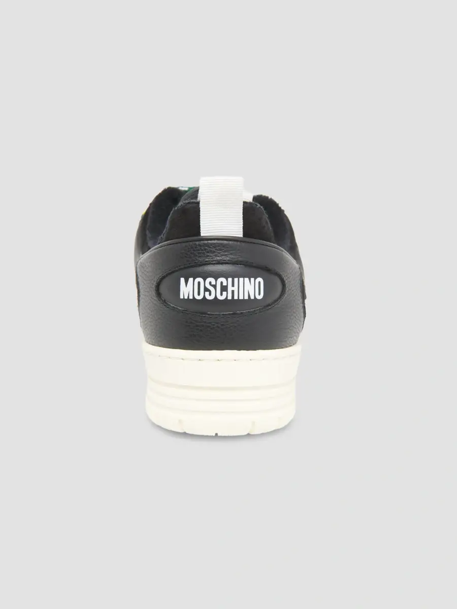 MOSCHINO Men's Leather & Velvet Low-Top Sneakers | Thumbnail 5 MOSCHINO Men's Leather & Velvet Low-Top Sneakers | Thumbnail 5