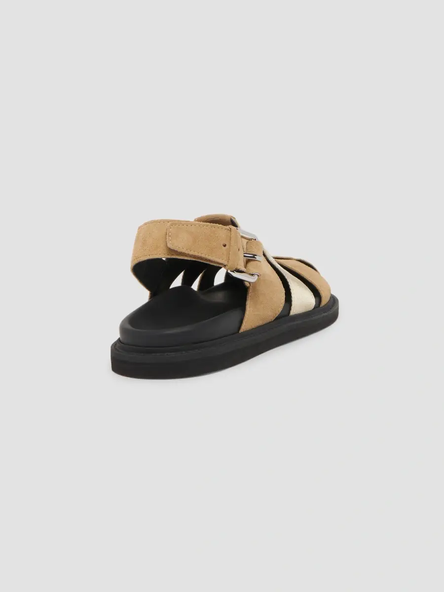 MOSCHINO Men's Logo Suede Fisherman Sandals | Thumbnail 2 MOSCHINO Men's Logo Suede Fisherman Sandals | Thumbnail 2