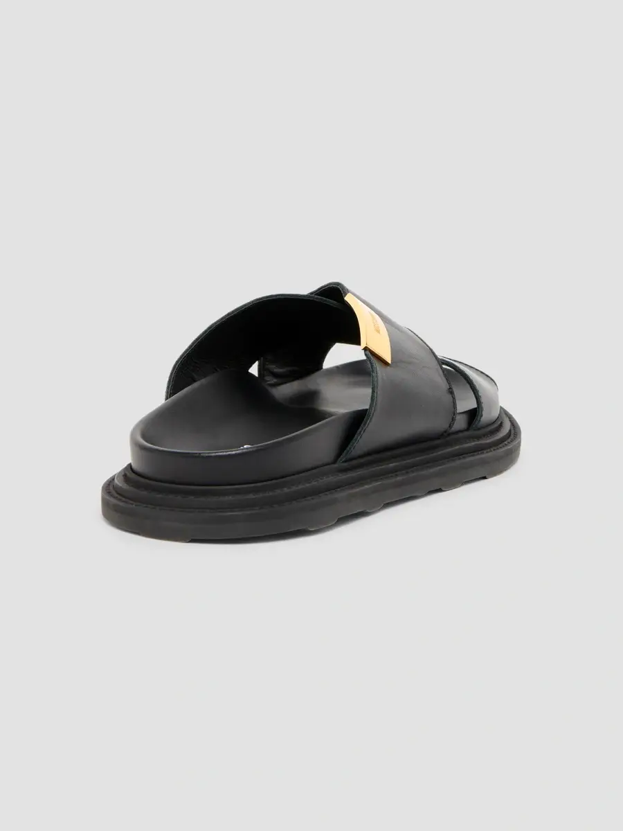 MOSCHINO Men's Faux-Leather Mule Sandals | Thumbnail 2 MOSCHINO Men's Faux-Leather Mule Sandals | Thumbnail 2