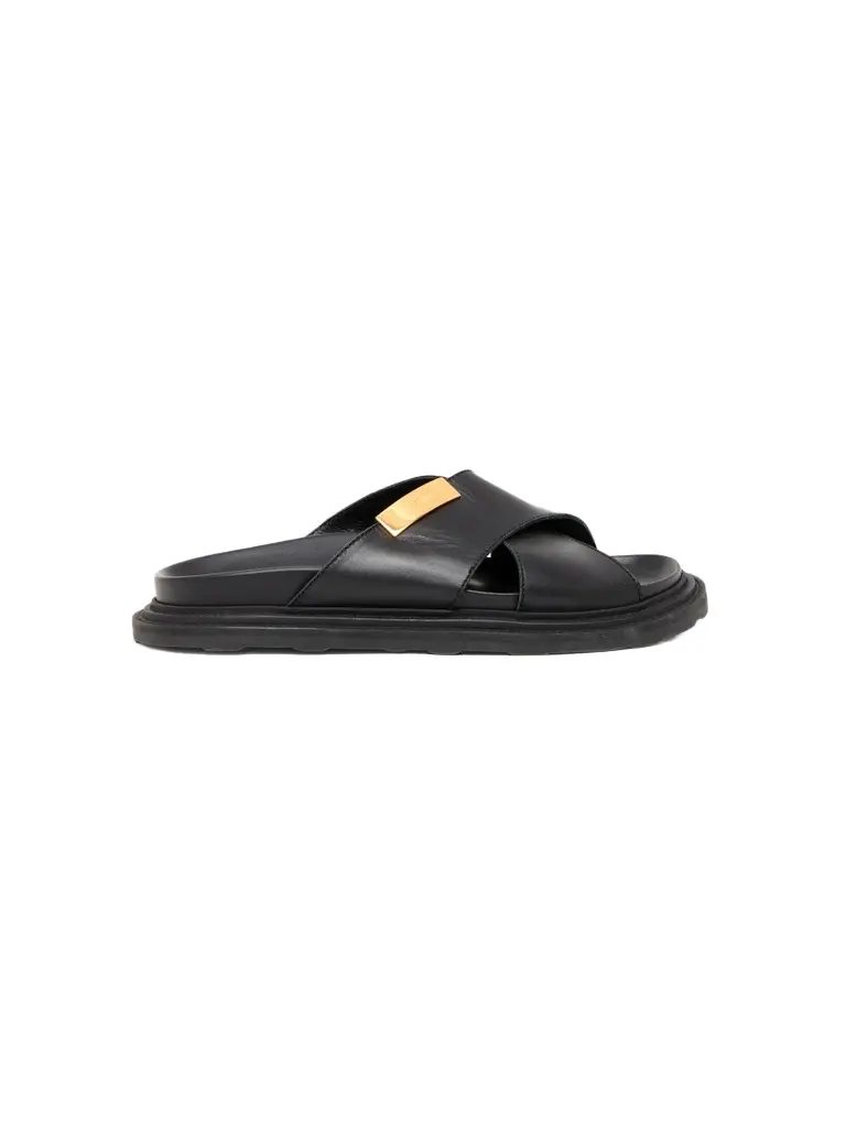 MOSCHINO Men's Faux-Leather Mule Sandals