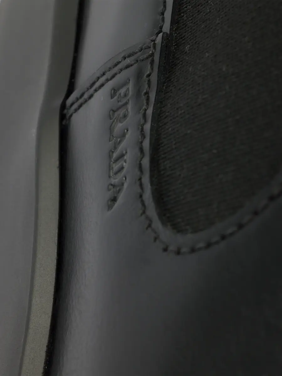 Prada Men's Brushed Leather Chelsea Boots | Thumbnail 5