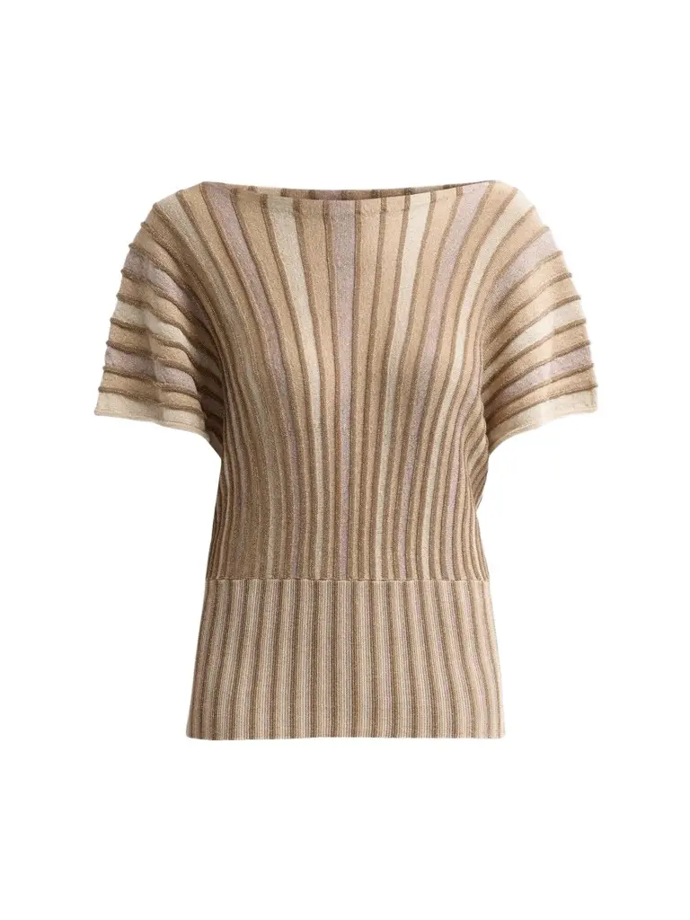 Chiara Boni La Petite Robe Women's Metallic Ribbed Top