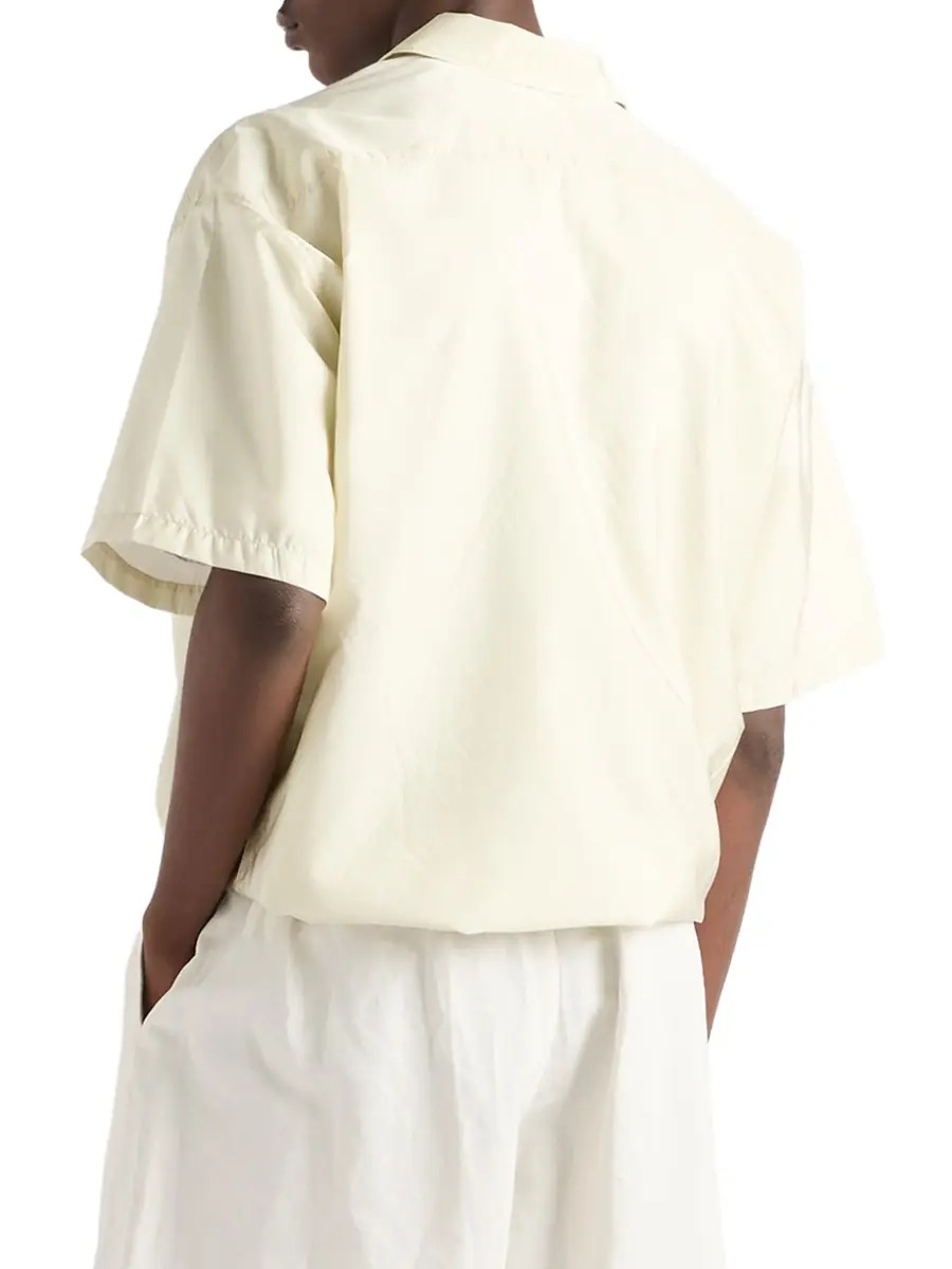 Prada Men's Short-Sleeved Re-Nylon Zipper Shirt | Thumbnail 4 Prada Men's Short-Sleeved Re-Nylon Zipper Shirt | Thumbnail 4