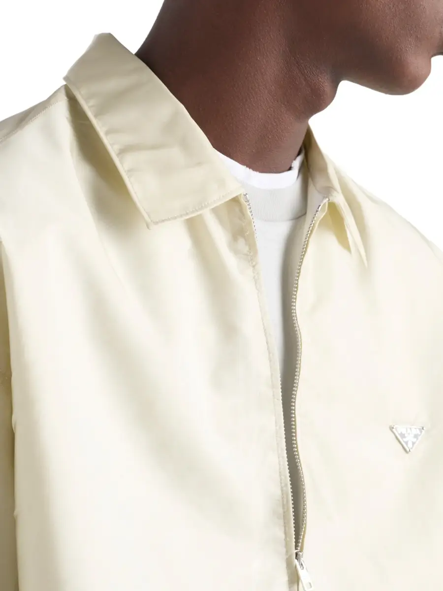 Prada Men's Short-Sleeved Re-Nylon Zipper Shirt | Thumbnail 5 Prada Men's Short-Sleeved Re-Nylon Zipper Shirt | Thumbnail 5