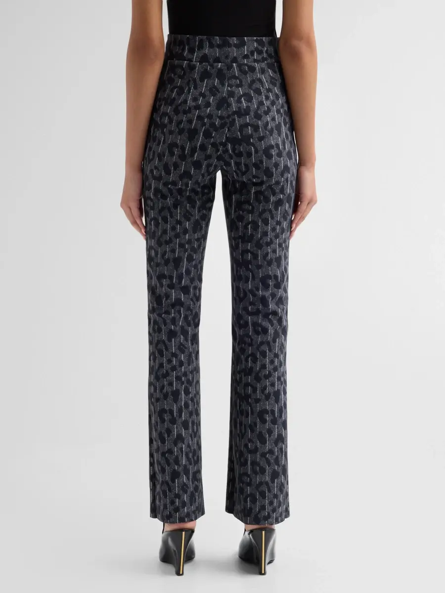 Chiara Boni La Petite Robe Women's Striped Leopard-Print Pants | Thumbnail 3 Chiara Boni La Petite Robe Women's Striped Leopard-Print Pants | Thumbnail 3