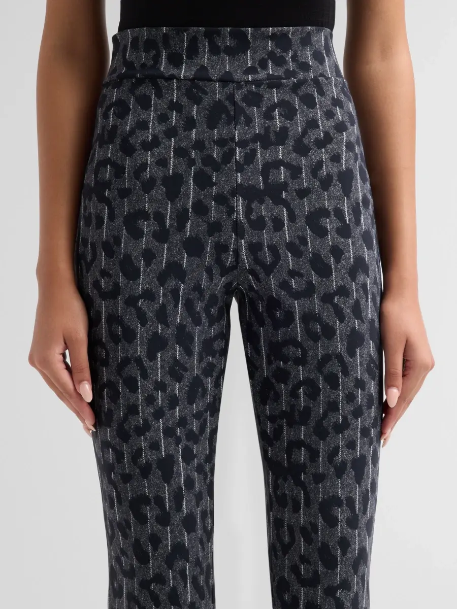 Chiara Boni La Petite Robe Women's Striped Leopard-Print Pants | Thumbnail 5 Chiara Boni La Petite Robe Women's Striped Leopard-Print Pants | Thumbnail 5