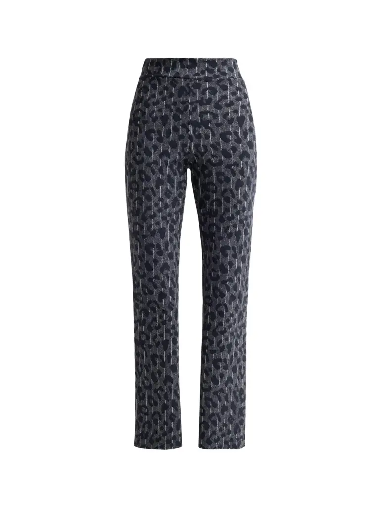 Chiara Boni La Petite Robe Women's Striped Leopard-Print Pants