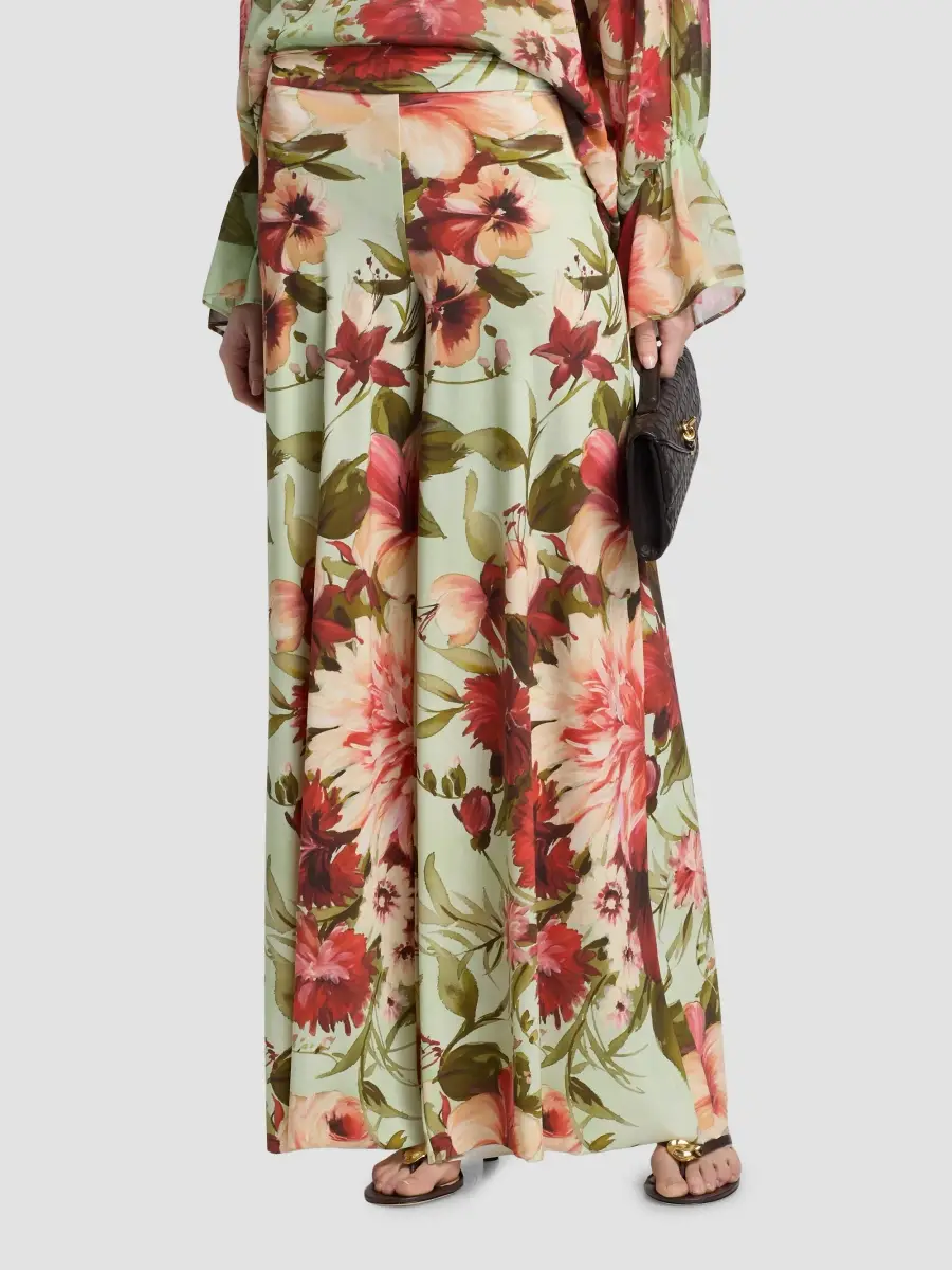 Chiara Boni La Petite Robe Women's Skyla Floral Wide-Leg Pants | Thumbnail 3 Chiara Boni La Petite Robe Women's Skyla Floral Wide-Leg Pants | Thumbnail 3