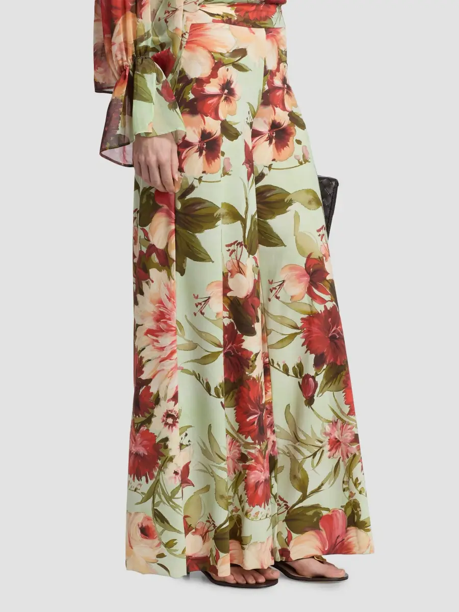 Chiara Boni La Petite Robe Women's Skyla Floral Wide-Leg Pants | Thumbnail 4 Chiara Boni La Petite Robe Women's Skyla Floral Wide-Leg Pants | Thumbnail 4
