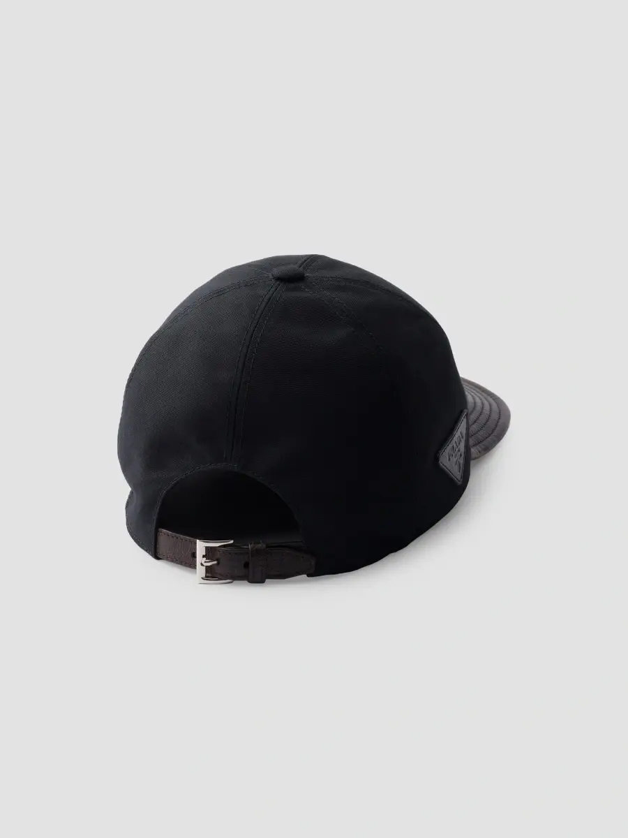Prada Men's Technical Cotton and Leather Baseball Cap | Thumbnail 3 Prada Men's Technical Cotton and Leather Baseball Cap | Thumbnail 3