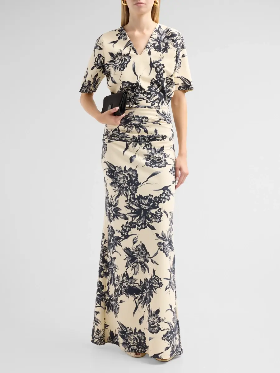 Chiara Boni La Petite Robe Women's Karula Ruched Column Gown | Thumbnail 2