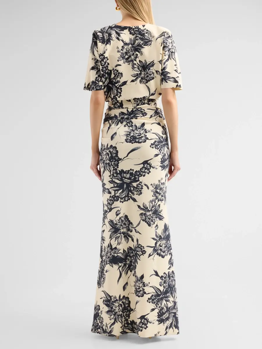 Chiara Boni La Petite Robe Women's Karula Ruched Column Gown | Thumbnail 3