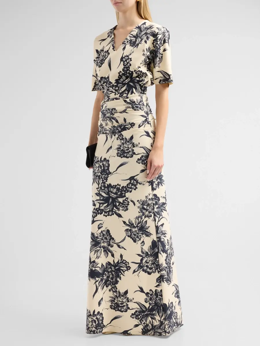 Chiara Boni La Petite Robe Women's Karula Ruched Column Gown | Thumbnail 4
