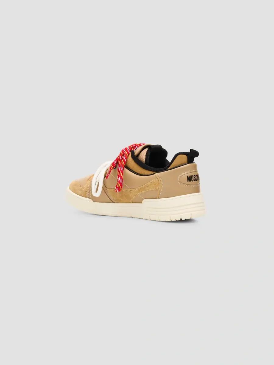 MOSCHINO Men's M Double-Laces Low-Top Sneakers | Thumbnail 4 MOSCHINO Men's M Double-Laces Low-Top Sneakers | Thumbnail 4