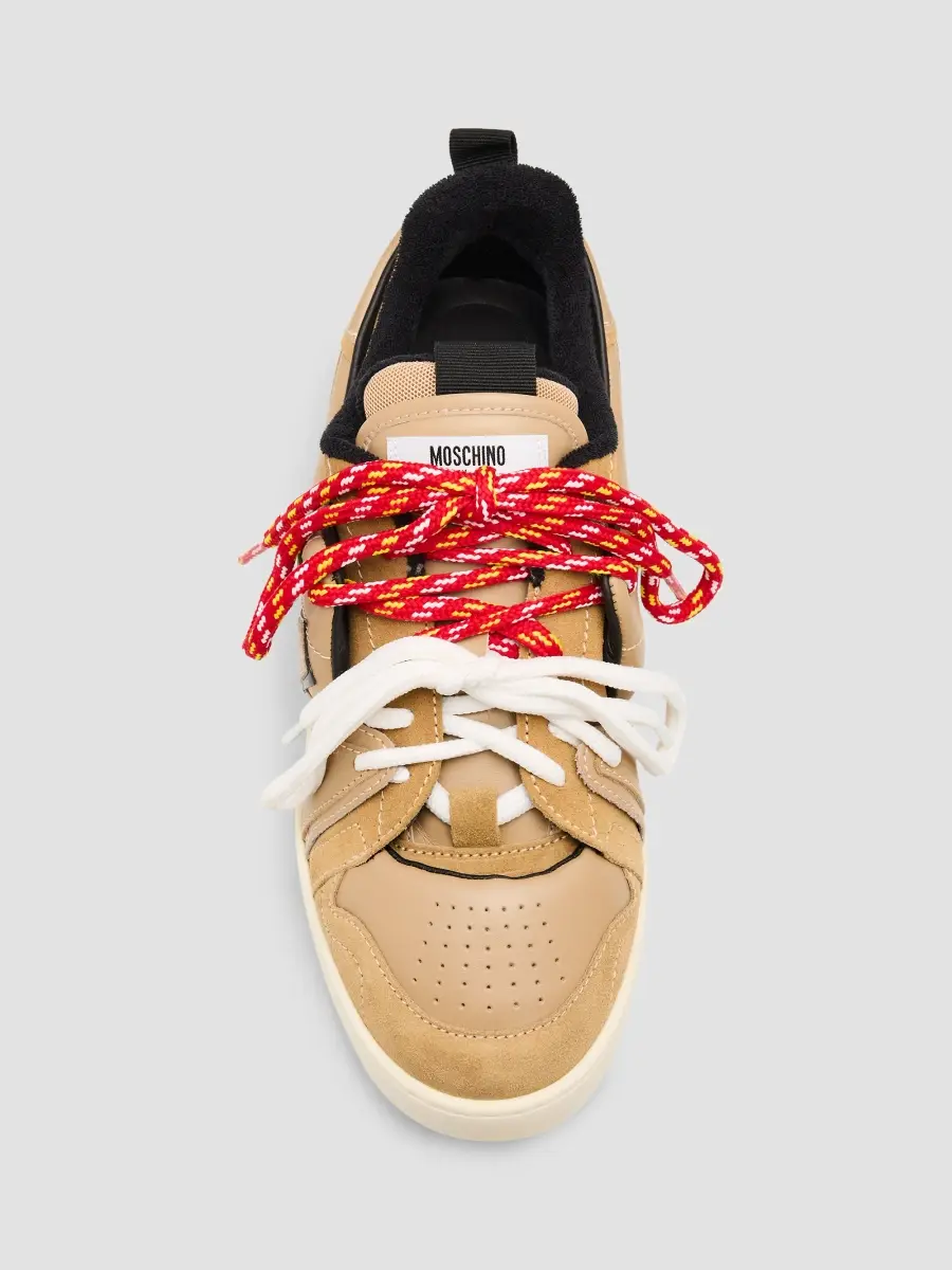 MOSCHINO Men's M Double-Laces Low-Top Sneakers | Thumbnail 6 MOSCHINO Men's M Double-Laces Low-Top Sneakers | Thumbnail 6