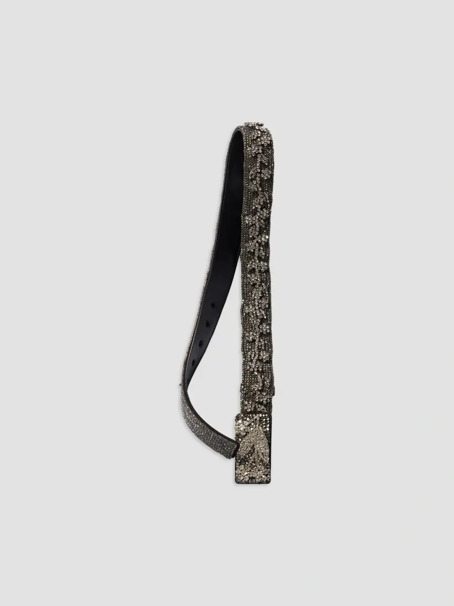 Miu Miu Women's Embroidered Duchesse and Leather Belt - Multicolored | Thumbnail 2 Miu Miu Women's Embroidered Duchesse and Leather Belt - Multicolored | Thumbnail 2