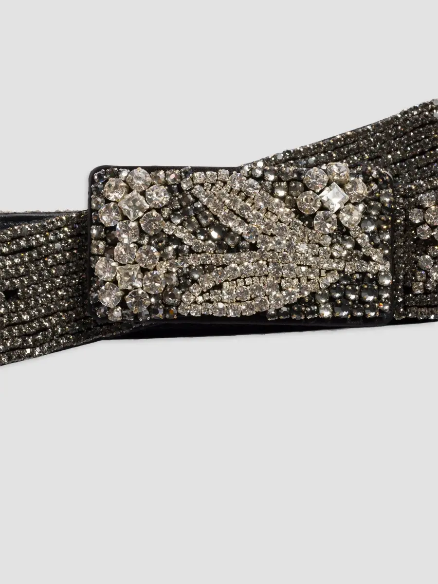 Miu Miu Women's Embroidered Duchesse and Leather Belt - Multicolored | Thumbnail 3 Miu Miu Women's Embroidered Duchesse and Leather Belt - Multicolored | Thumbnail 3