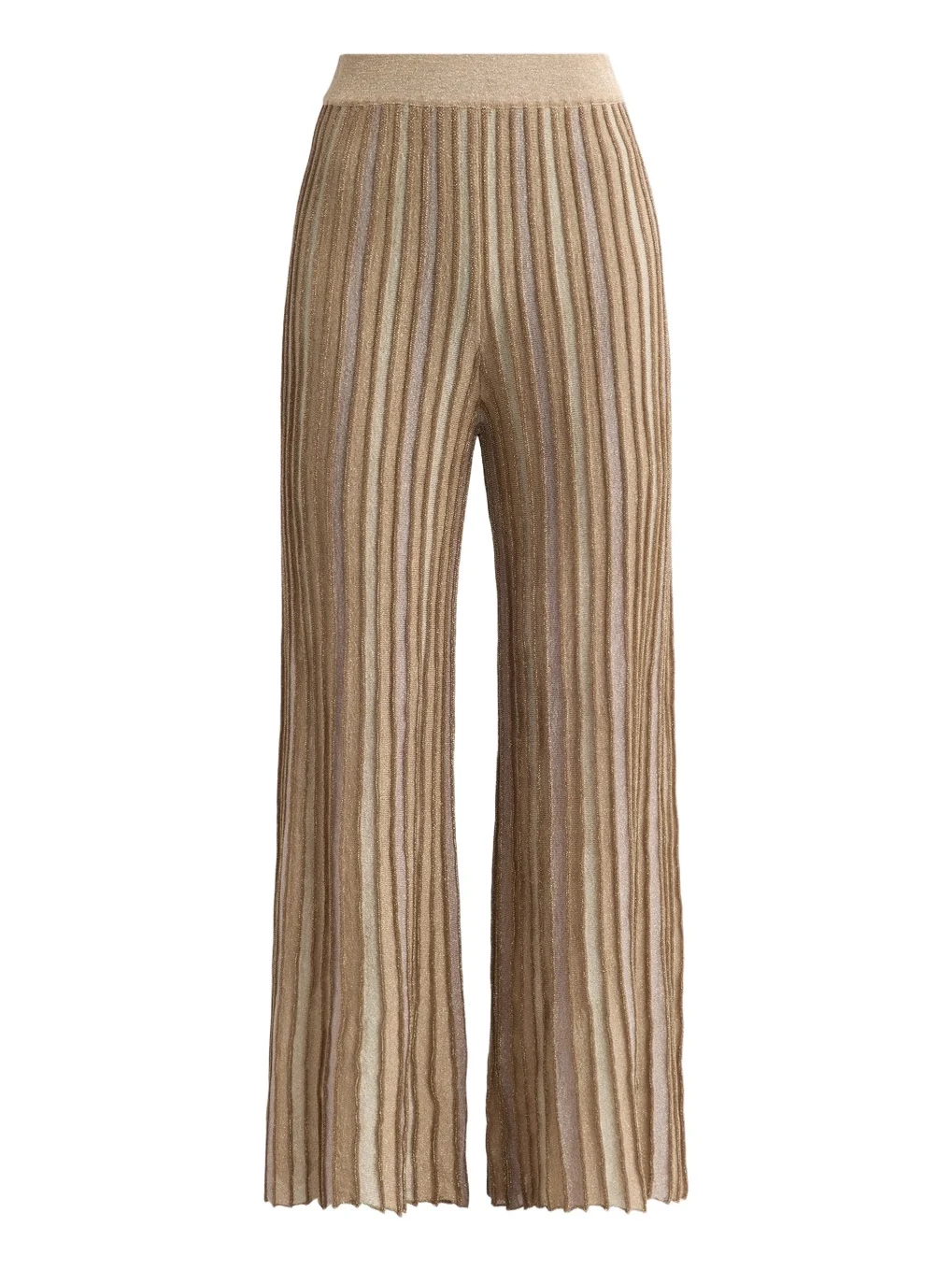 Chiara Boni La Petite Robe Women's Metallic Ribbed Knit Pants