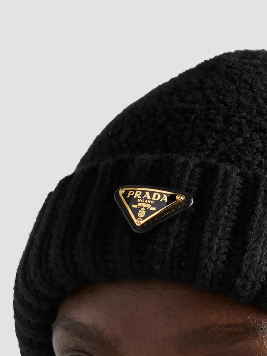 Prada Women's Fleece and Wool Beanie | Thumbnail 2 Prada Women's Fleece and Wool Beanie | Thumbnail 2