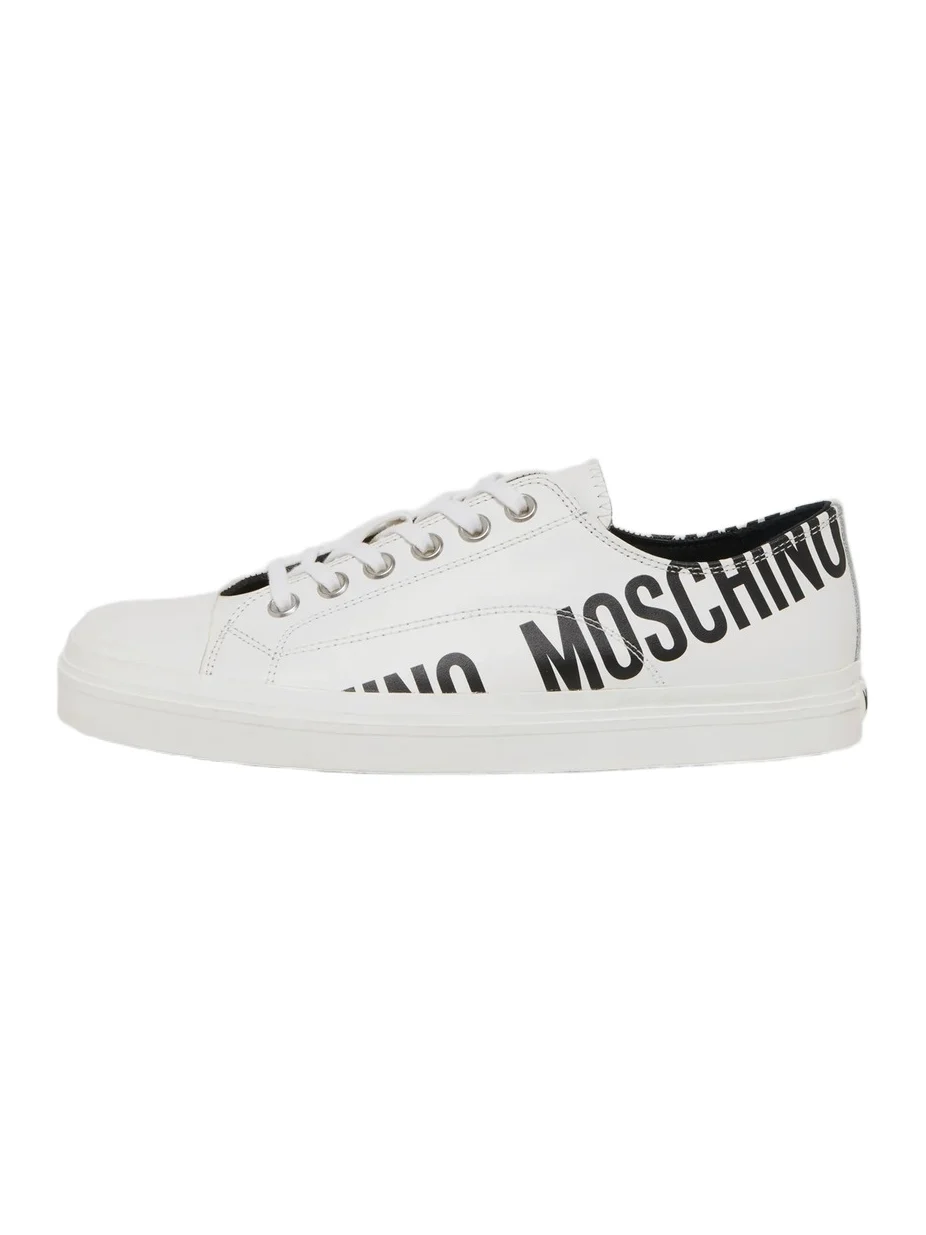 Men's Logo Faux-Leather Low-Top Sneakers
