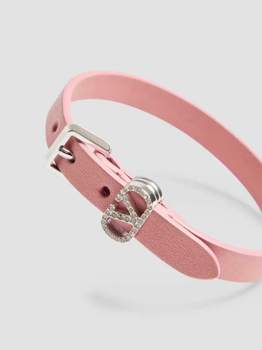 Valentino Women's Ovalette Bracelet in Leather and Swarovski Crystals | Thumbnail 4