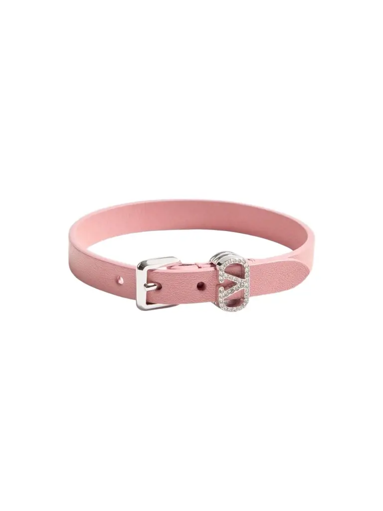Women's Ovalette Bracelet in Leather and Swarovski Crystals