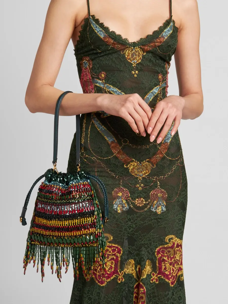 Etro Women's Kalispera Small Sequin-Embellished Shoulder Bag | Thumbnail 3