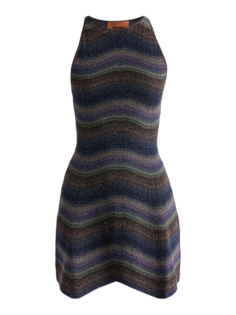 Women's Chevron Sleeveless Mini Dress Women's Chevron Sleeveless Mini Dress