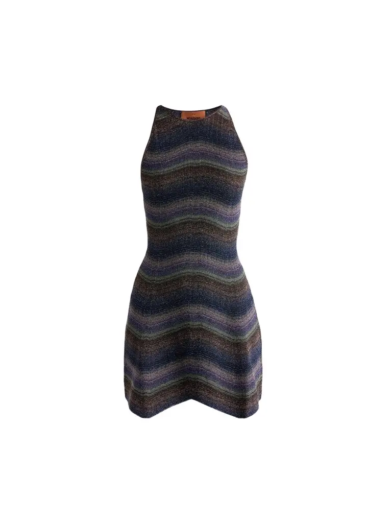 Women's Chevron Sleeveless Mini Dress Women's Chevron Sleeveless Mini Dress