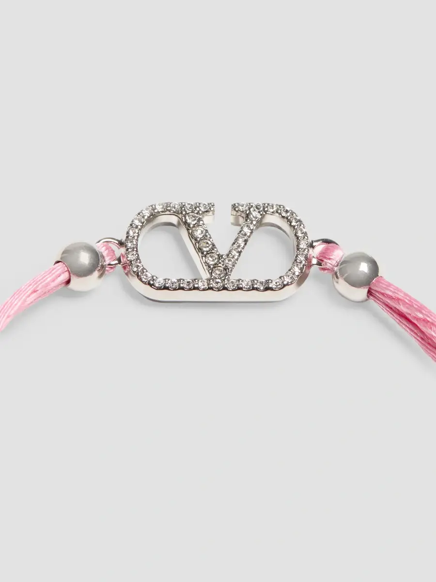 Valentino Women's VLogo Signature Cotton Bracelet | Thumbnail 3