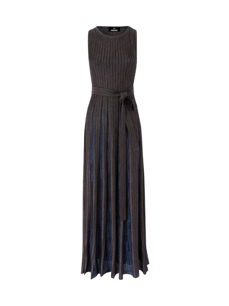 Women's Rib-Knit Sleeveless Pleated Maxi Dress Women's Rib-Knit Sleeveless Pleated Maxi Dress