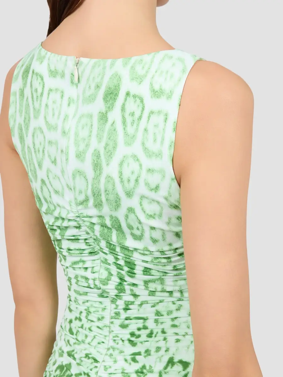 Roberto Cavalli Women's Printed Ruched Midi Dress | Thumbnail 6 Roberto Cavalli Women's Printed Ruched Midi Dress | Thumbnail 6