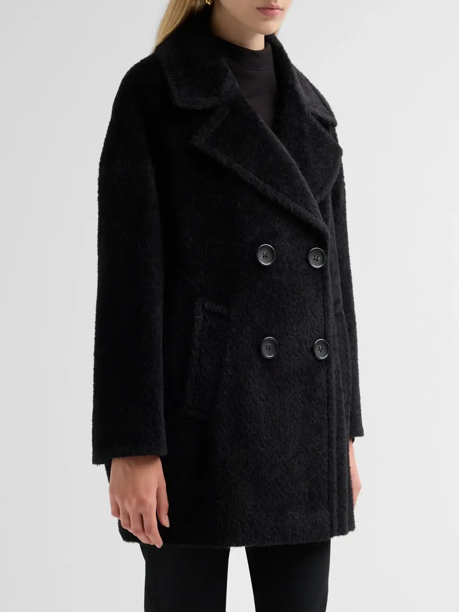 Cinzia Rocca Women's Icons Wool & Alpaca-Blend Peacoat - Black | Thumbnail 4 Cinzia Rocca Women's Icons Wool & Alpaca-Blend Peacoat - Black | Thumbnail 4