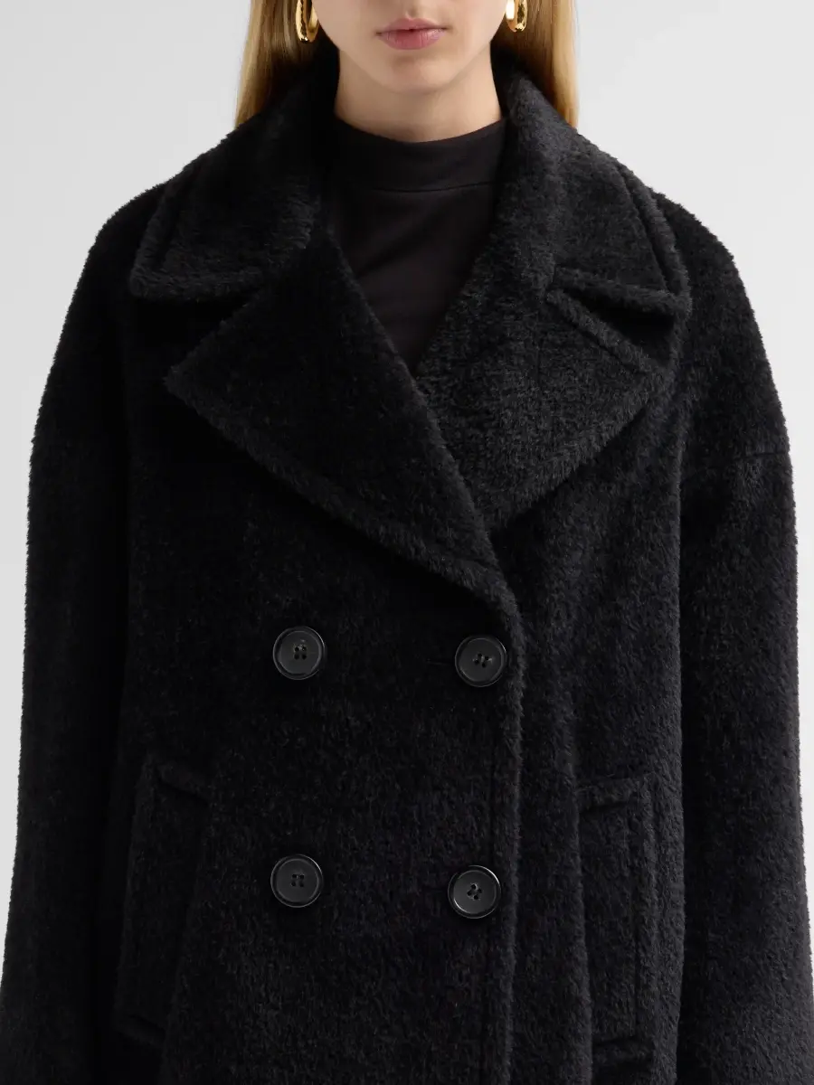 Cinzia Rocca Women's Icons Wool & Alpaca-Blend Peacoat - Black | Thumbnail 5 Cinzia Rocca Women's Icons Wool & Alpaca-Blend Peacoat - Black | Thumbnail 5