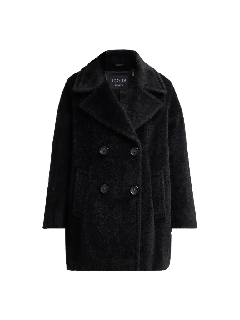 Women's Icons Wool & Alpaca-Blend Peacoat - Black Women's Icons Wool & Alpaca-Blend Peacoat - Black