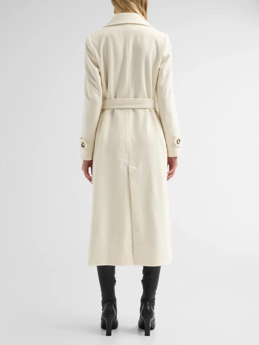 Cinzia Rocca Women's Virgin Wool Double-Breasted Longline Coat | Thumbnail 3 Cinzia Rocca Women's Virgin Wool Double-Breasted Longline Coat | Thumbnail 3