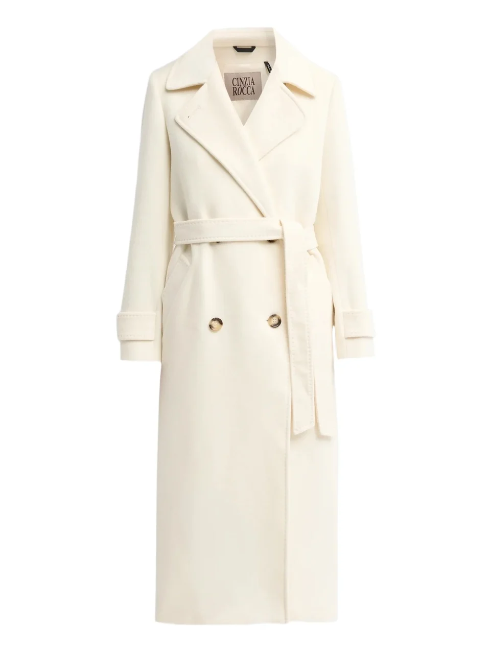 Women's Virgin Wool Double-Breasted Longline Coat