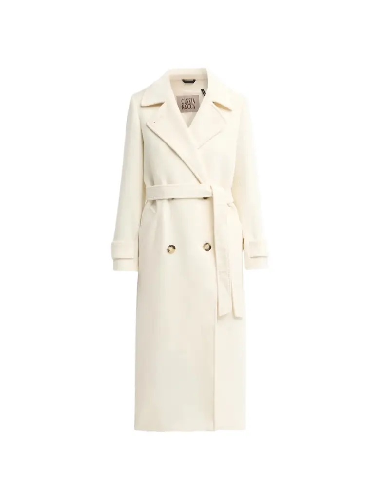 Cinzia Rocca Women's Virgin Wool Double-Breasted Longline Coat