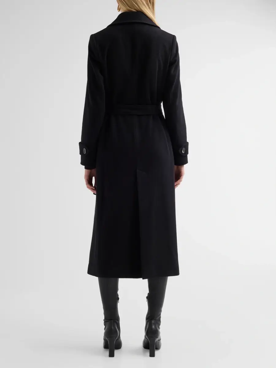 Cinzia Rocca Women's Virgin Wool Double-Breasted Longline Coat | Thumbnail 3 Cinzia Rocca Women's Virgin Wool Double-Breasted Longline Coat | Thumbnail 3