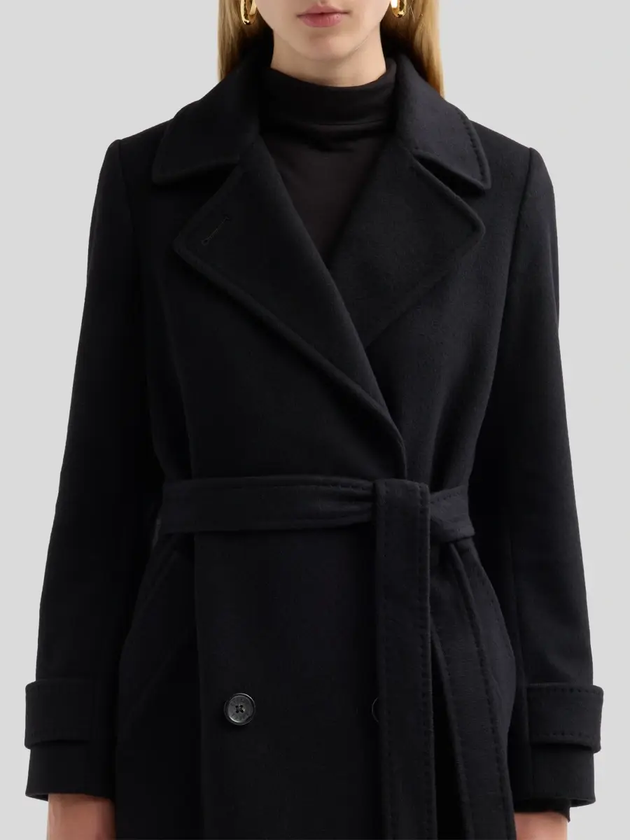 Cinzia Rocca Women's Virgin Wool Double-Breasted Longline Coat | Thumbnail 5 Cinzia Rocca Women's Virgin Wool Double-Breasted Longline Coat | Thumbnail 5
