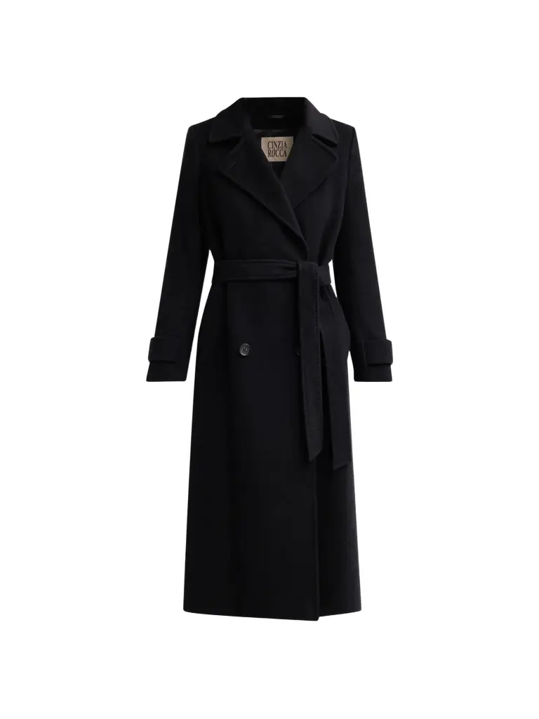 Cinzia Rocca Women's Virgin Wool Double-Breasted Longline Coat