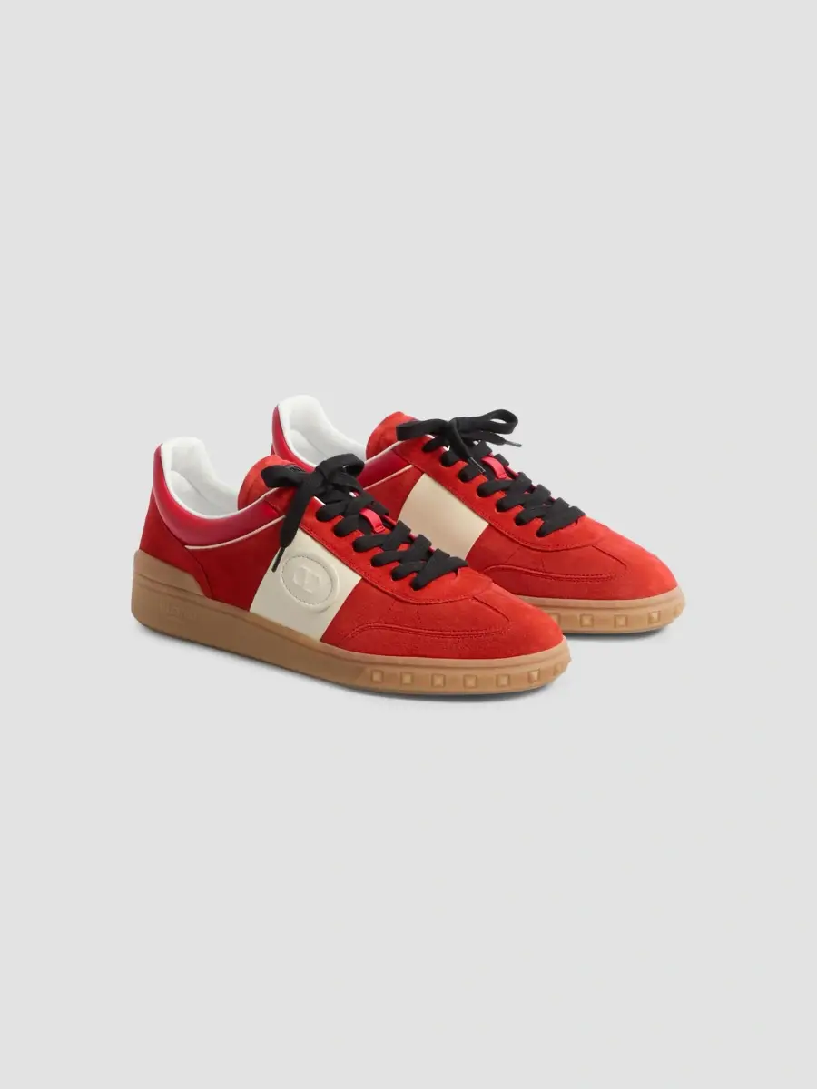 Valentino Men's Men's Upvillage Sneakers in Split Leather and Calfskin Nappa Leather | Thumbnail 2 Valentino Men's Men's Upvillage Sneakers in Split Leather and Calfskin Nappa Leather | Thumbnail 2
